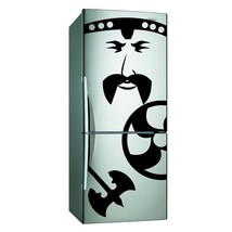 ( 13&#39;&#39; x 31&#39;&#39; ) Vinyl Fridge Decal Viking Face / Viking with Axe and Shi... - $21.76