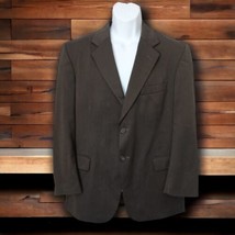 Stafford Traveler Plus Sport Coat 40S Blazer Brown Herringbone Worsted Wool  - $39.58