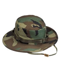 MIL-SPEC DEFECT HOT WEATHER BOONIE MILITARY JUNGLE TYPE II WOODLAND BDU 7 - $17.59