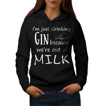 Wellcoda Drinking Gin Womens Hoodie, Funny Casual Hooded Sweatshirt - £29.06 GBP