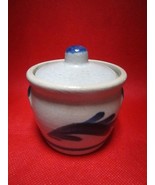 Salt Glaze mustard cup blue - $19.80