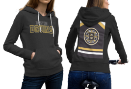 Boston Bruins High-Quality Women&#39;s Black Hoodie - £27.52 GBP