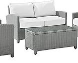 Crosley Furniture KO70024GY-WH Bradenton Outdoor Wicker 4-Piece Seating ... - $2,621.99