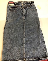 Jordache Vintage Women’s Blue Jeans Skirt 7/8 Sh4 - $19.79