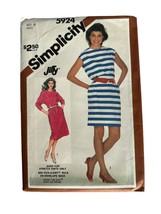Simplicity Sewing Pattern 5924 Jiffy Dress Pockets 1980s Summer Casual Uncut 10 - £4.70 GBP