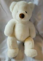 White Teddy Bear Plush Brown Furry Nose Russ Berrie Comfy Soft # 4403 11&quot; 16&quot; - £59.95 GBP