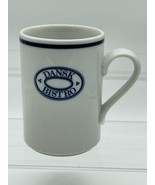 Dansk Tall Bistro Coffee / Tea Mug /Cup White with Blue. 12 Oz. Dansk Logo - $9.49