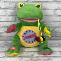 Aurora Baby Frog Plush Sensory Learning Time Clock Day Night Days Of Week 12&quot; - £16.68 GBP
