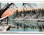 Saranac Rivière Hiver Vue Adirondack Montagnes New York Unp Wb Carte Pos... - $4.49