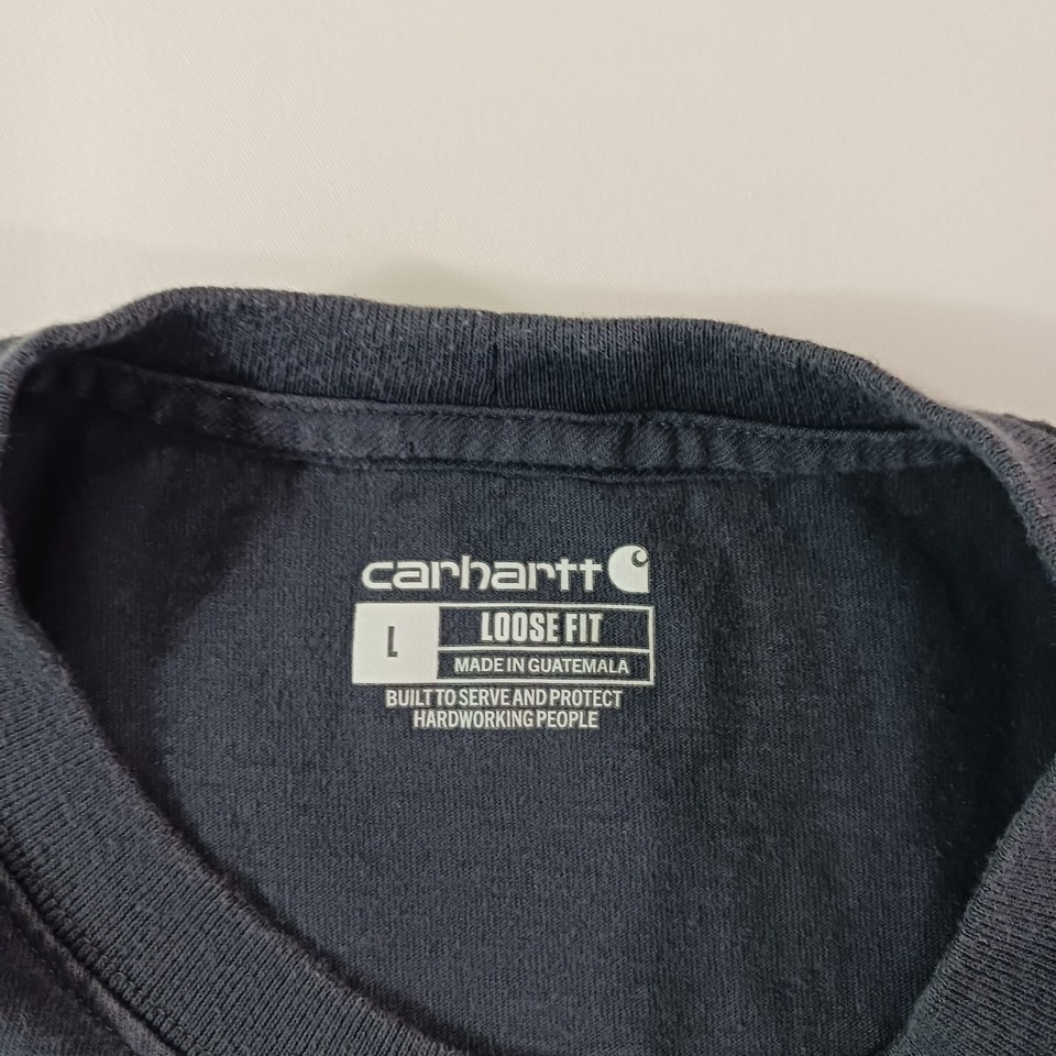 Carhartt K87 BLS Loose Fit Men's Large Blue Cotton Short Sleeve Crewneck T-Shirt Item image 4