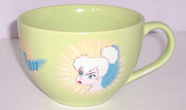 Disney Store Tinker Bell Peter Pan Coffee Mug Fairy Lime Green New Retired - £39.92 GBP