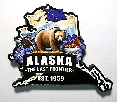 Alaska The Last Frontier Est. 1959 Artwood Jumbo Fridge Magnet - $7.99