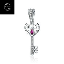 Genuine Sterling Silver 925 Rose Gold Key Birthday Dangle Charm For Bracelets - £16.98 GBP