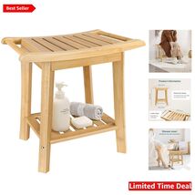 Multi-Functional Bamboo Shower Stool with Storage - Ideal for Bathroom &amp;... - $103.90