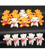 Vintage Teddy Bear Christmas Valentines 23 Blow Mold String Light Covers - $40.25 CAD