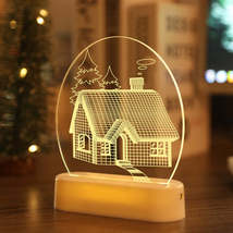 LED Fairy String Lights Battery USB 3D Santa Claus Tree Acrylic Night Li... - $19.60