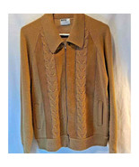 Montgomery Ward Women&#39;s Cardigan Sweater Beige Vintage M - $32.48 CAD