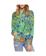 Women&#39;s Irises Van Gogh All Over Print Hoodie (USA Size) - $52.97 CAD