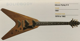 1981 Gibson Flying V II Solid Body Guitar Fridge Magnet 5.25"x2.75" NEW - $3.84