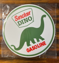 Sinclair Dino Motor Oil Hem Wrapped Novelty 12&quot; Diameter Circular Sign NEW! - $9.98
