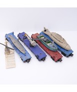Lot Vintage Lionel Train Flat Bed Vehicles Submarine Helicopter 3830 682... - £133.91 GBP