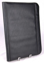Planner/Binder-SEVILLE-Black-Faux Leather-13.5x10&quot;-Zipper-Pockets-CGFOA ... - $21.49