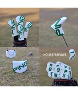 Golf Driver Fairway Wood Hybrid Putter Head Cover PING Pong Big Words White - $514.08 MXN+