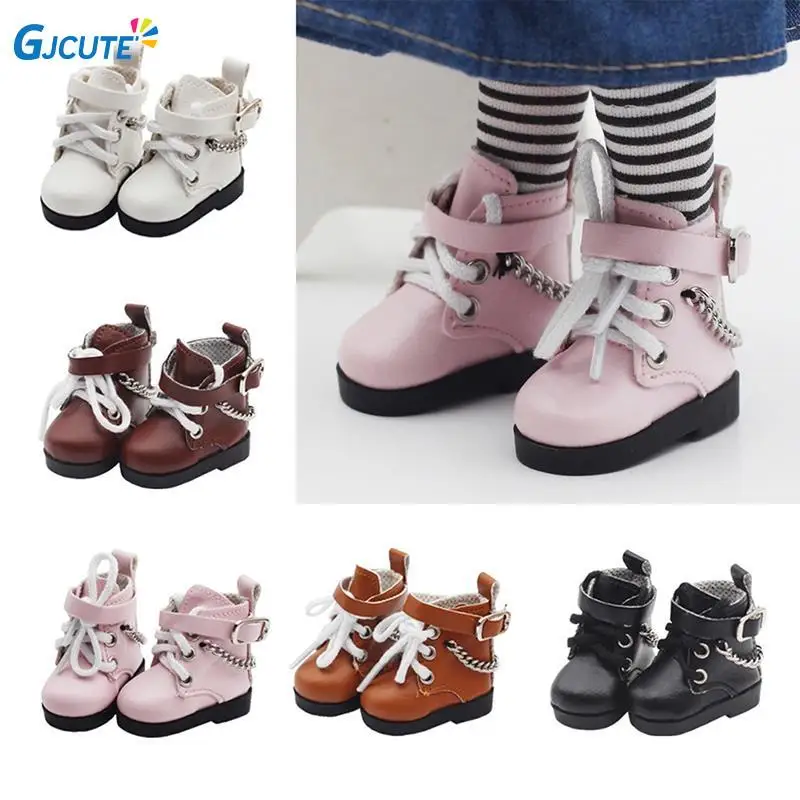 5cm Doll Shoes Leather Boots High-top PU Shoes For 14.5 Inch American Paola - £7.65 GBP+