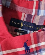 Ralph Lauren Button Down Up Shirt Adult XL Short Sleeve Plaid Mens Plaid Golf - $18.99