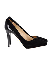 Jimmy Choo Rudy Platform Pumps In Suede And Patent Leather Women Black Size 38.5 - £100.29 GBP