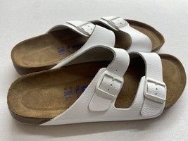 Birkenstock Arizona Mens White Leather Slide Sandal Size 14 - £52.94 GBP