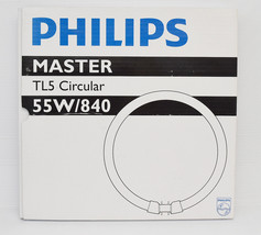 New Philips Master Type T5 Circular TL5C 55W/840 Cool-White 4000K 55W 2GX13 Base - £36.64 GBP