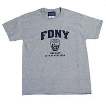 FDNY Mens Gray Short Sleeve Screen Print T-Shirt - £15.16 GBP