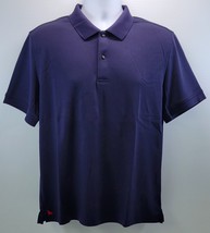 DA) UNTUCKit Men Navy Blue 100% Cotton Short Sleeve Polo Shirt Large - $11.87