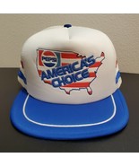 New Pepsi America’s Choice 3 Stripe White Mesh Trucker Hat Men&#39;s Rare Vi... - $226.71