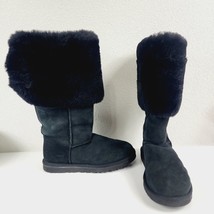 Women&#39;s Ugg Over The Knee Bailey Button Black Size 9 - £225.59 GBP