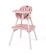 4-in-1 Baby Convertible Toddler Table Chair Set with PU Cushion-Pink - C... - $3,091.78 MXN