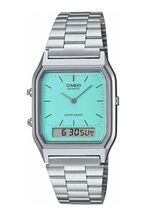 Casio AQ-230A-2A2MQY Vintage Analog Digital Watch Turquoise Dial Stainle... - $98.00