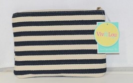 Viv and Lou M728VLCSTRP Black White Stripe Chandler Zip Pouch - £11.98 GBP