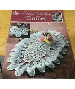 PINEAPPLE PERFECTION DOILIES 5 DESIGNS ANNIE&#39;S ATTIC CROCHET PATTERN BOOK - $95.00 MXN