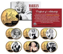 MARILYN MONROE MOVIES California Quarters 6-Coin Set LICENSED * All Abou... - $18.65