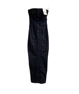 Zara Dress Women XS Dark Denim Bustier Bodycon Corset Topstitched Maxi S... - $839.02 MXN