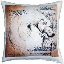 The Love of Dogs 17x17 Throw Pillow, with Polyfill Insert - £40.02 GBP