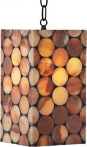 Nouveau Pendant Circular Mosaic Design Rectangular Amber Onyx Shade 1-Light  - £398.87 GBP