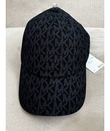 MICHAEL KORS Monogram MK Logo Baseball Cap Hat 538801C Black NWT - $41.57
