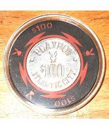 $100. PLAYBOY CASINO CHIP - 1981 - ATLANTIC CITY, New Jersey - Red - £23.56 GBP