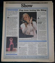 THE POLICE STING SHOW NEWSPAPER SUPPLEMENT VINTAGE 1988 - $24.99