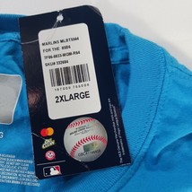 Majestic RN#136380 Miami Marlins Baseball Men's Blue Short Sleeve T-Shirt Sz 2XL image 4