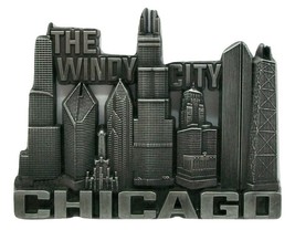 Chicago The Windy City Skyline Metal Fridge Magnet - $8.99
