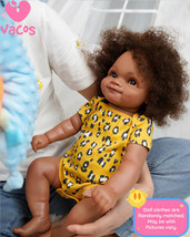 Vacos Reborn Baby Dolls Black with Lifelike Soft Body African American Girl Doll - £44.73 GBP